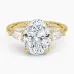 Opera Three Stone with 3ct Oval Certified Lab Diamond