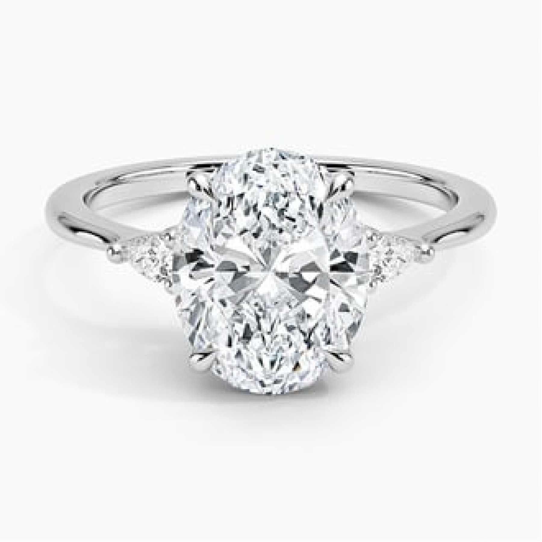 Aria Three Stone with 2.5ct Oval Certified Lab Diamond