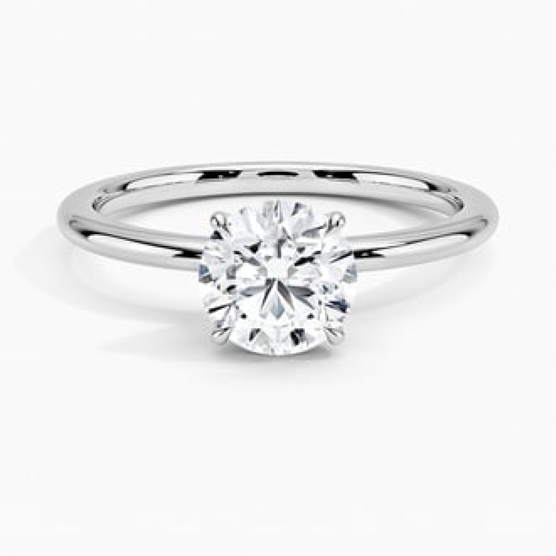 Petite Elodie 1.5mm Solitaire with 1ct Round Certified Natural Diamond