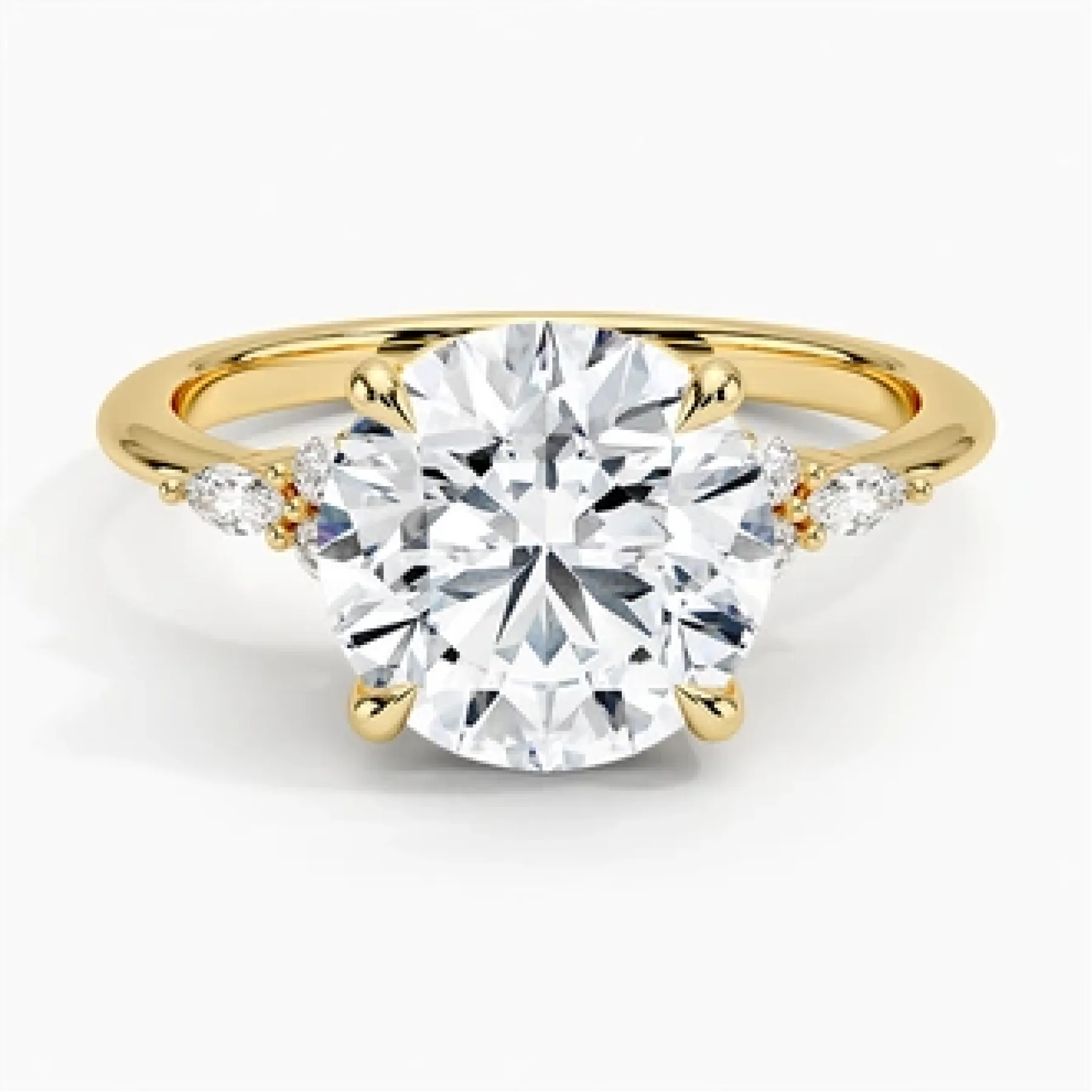 Nadia with 3ct Round Certified Lab Diamond