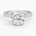 Grand Perfect Fit Three-Quarter with 2.5ct Round Certified Lab Diamond