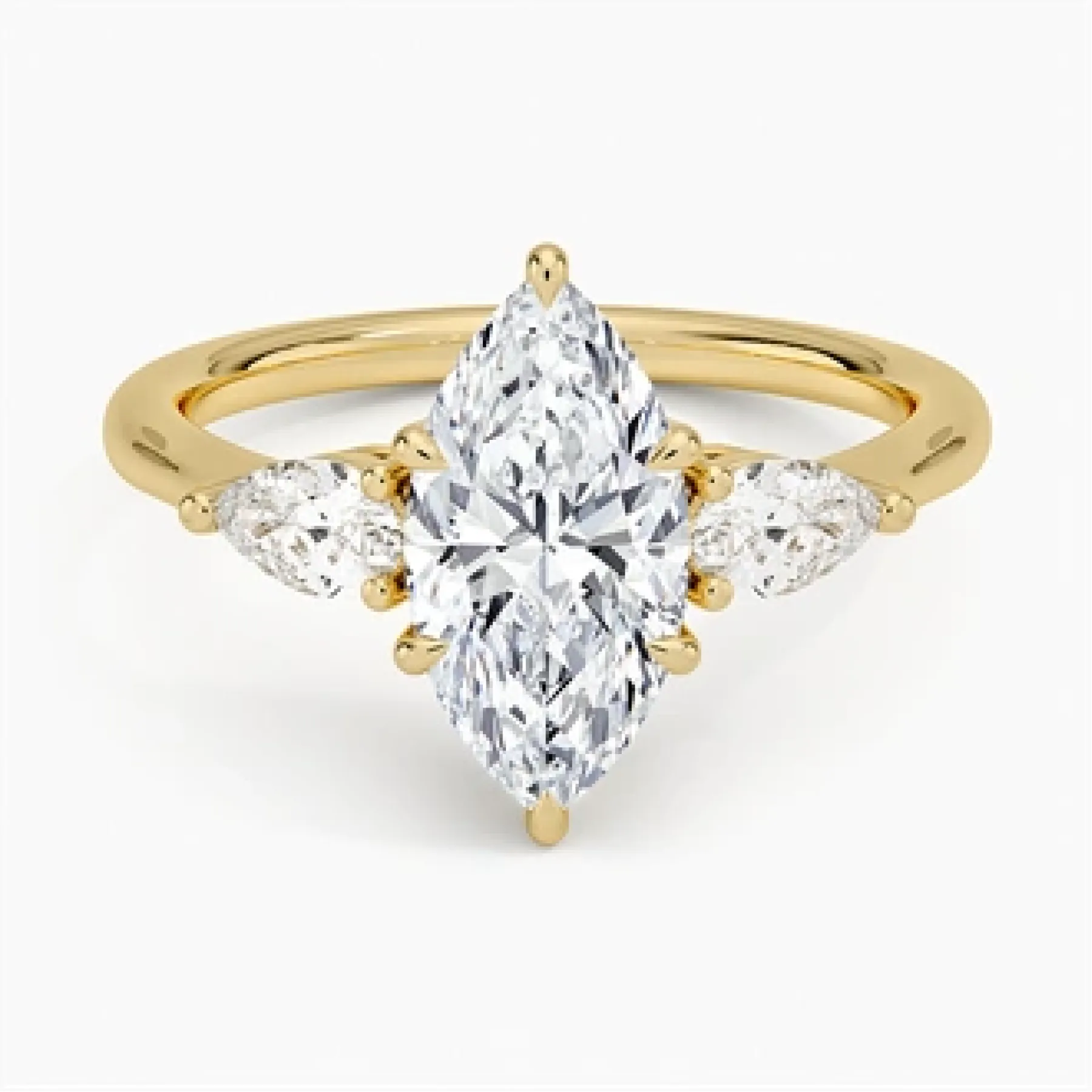 Opera Three Stone with 1.5ct Marquise Certified Lab Diamond