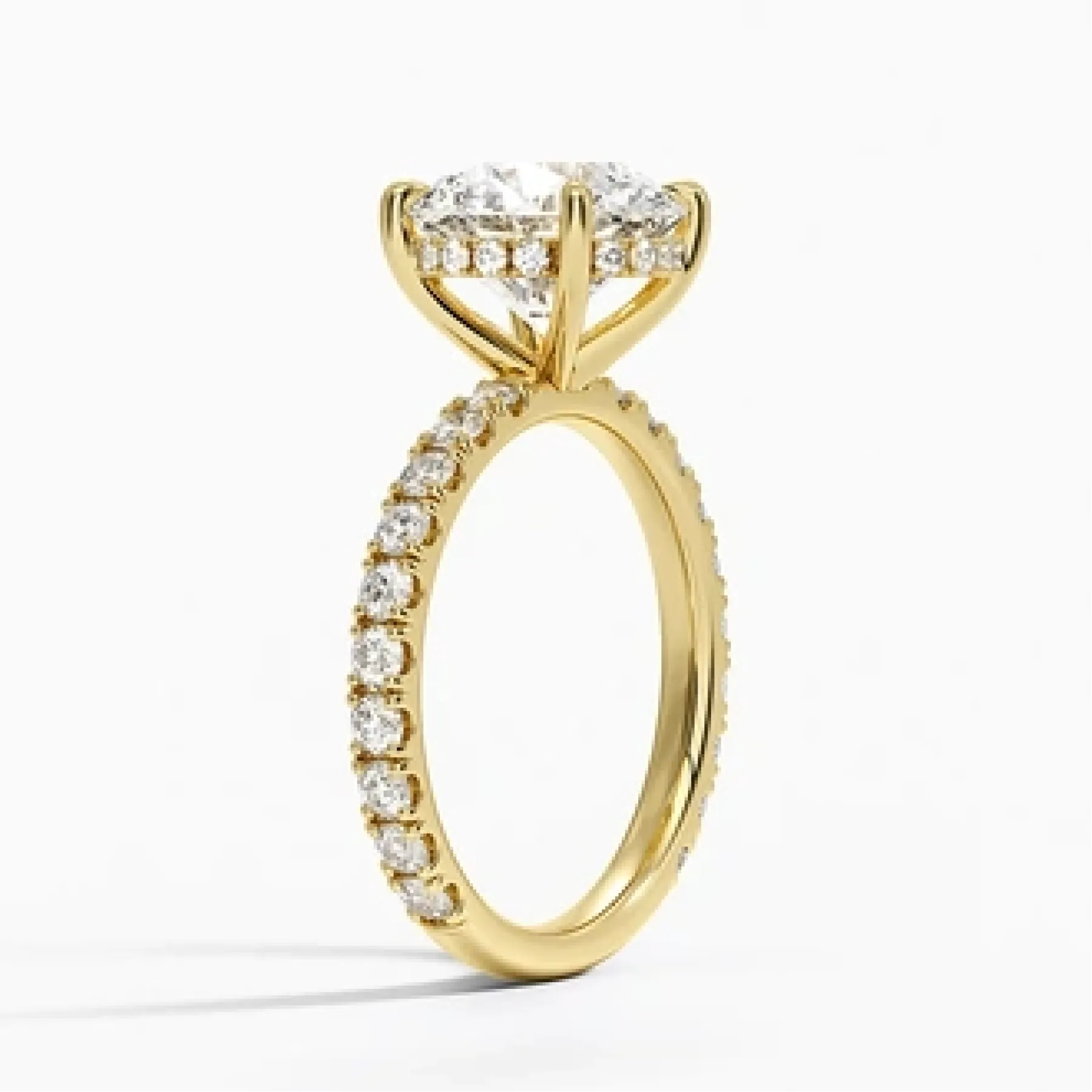 Grand Perfect Fit Three-Quarter with 3ct Round Certified Lab Diamond