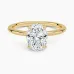 Petite Elodie 1.5mm Solitaire with 1.5ct Oval Certified Lab Diamond