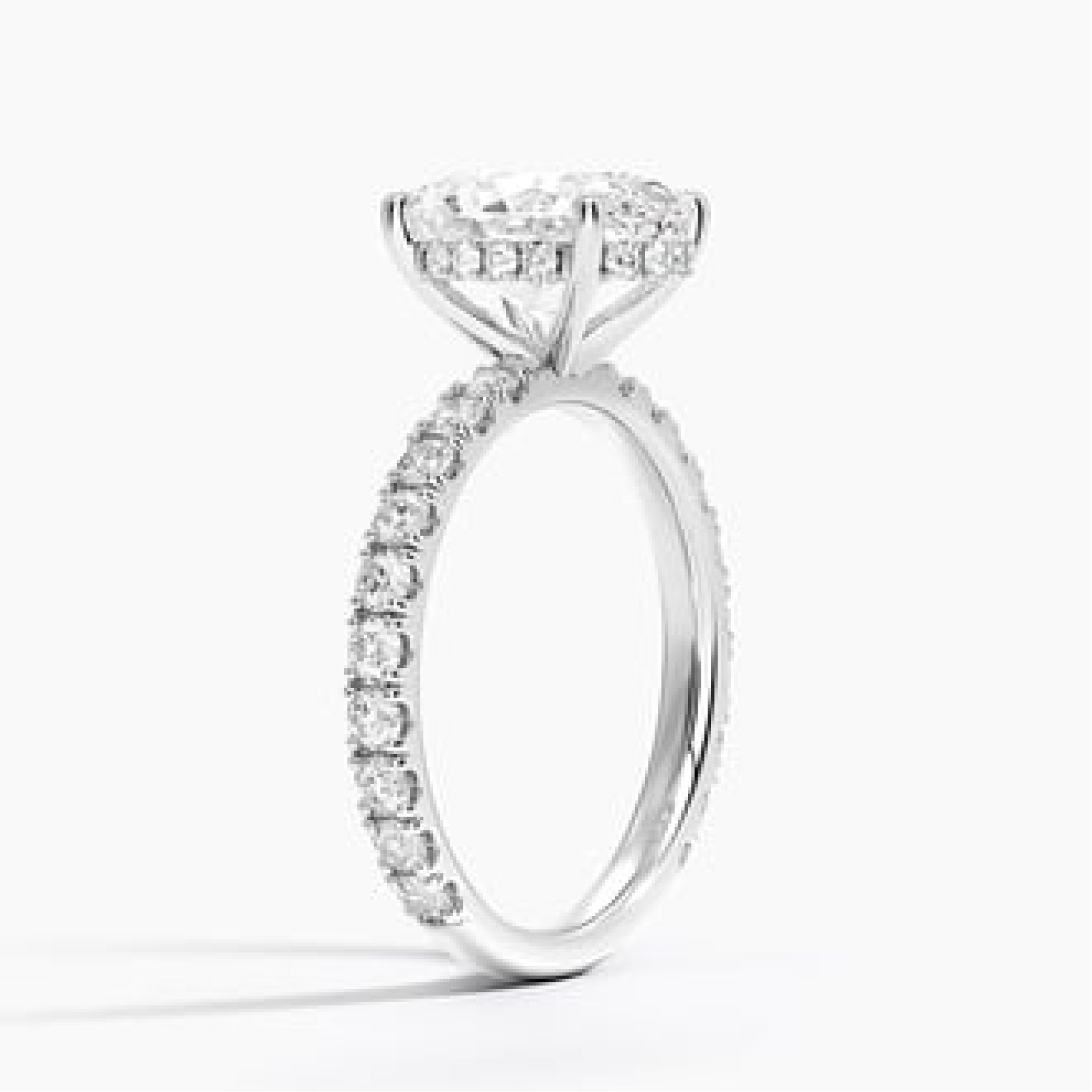 Grand Perfect Fit Three-Quarter with 2.5ct Oval Certified Lab Diamond