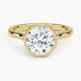 Luna 2mm Bezel with 2ct Round Certified Lab Diamond