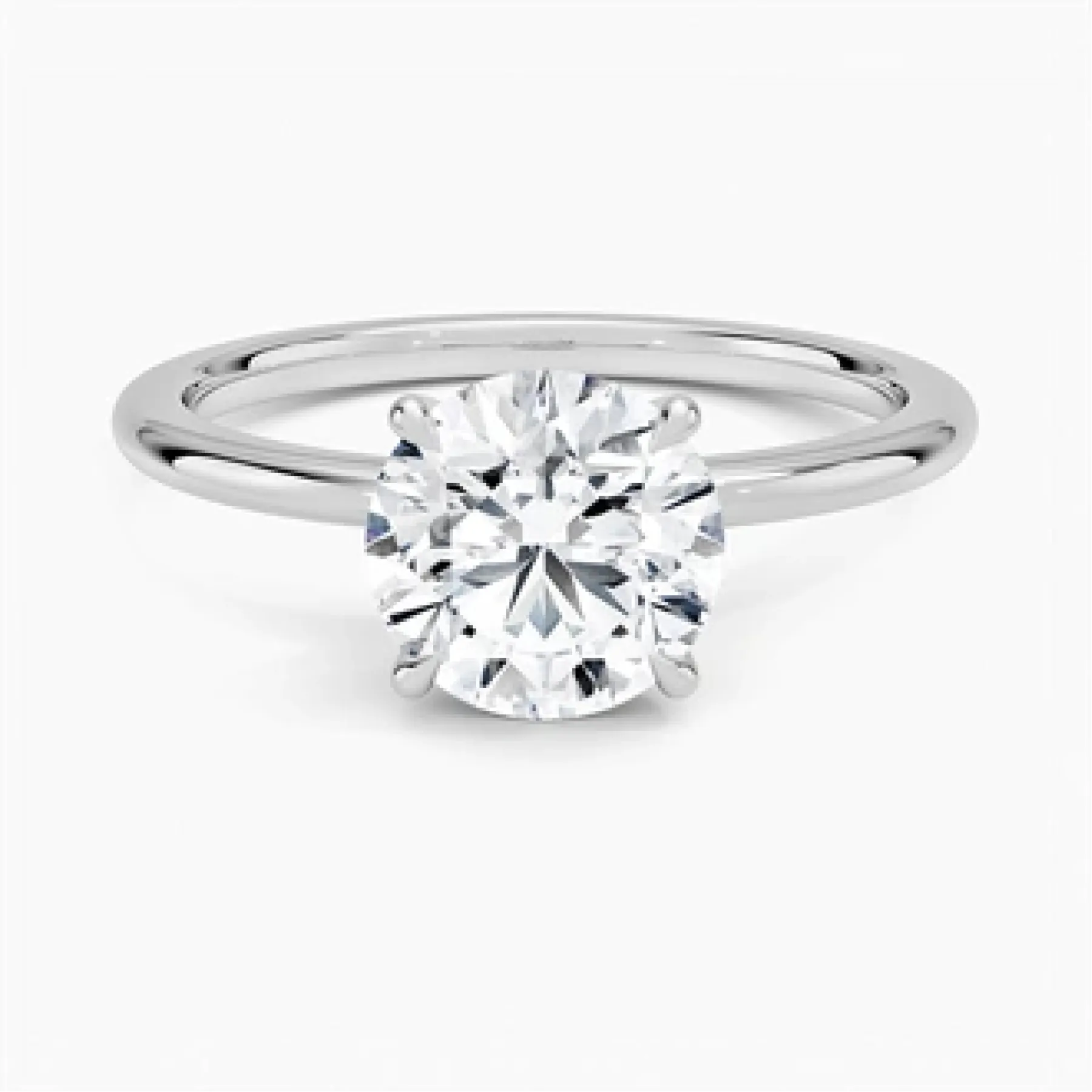 Petite Elodie 1.5mm Solitaire with 1.5ct Round Certified Lab Diamond