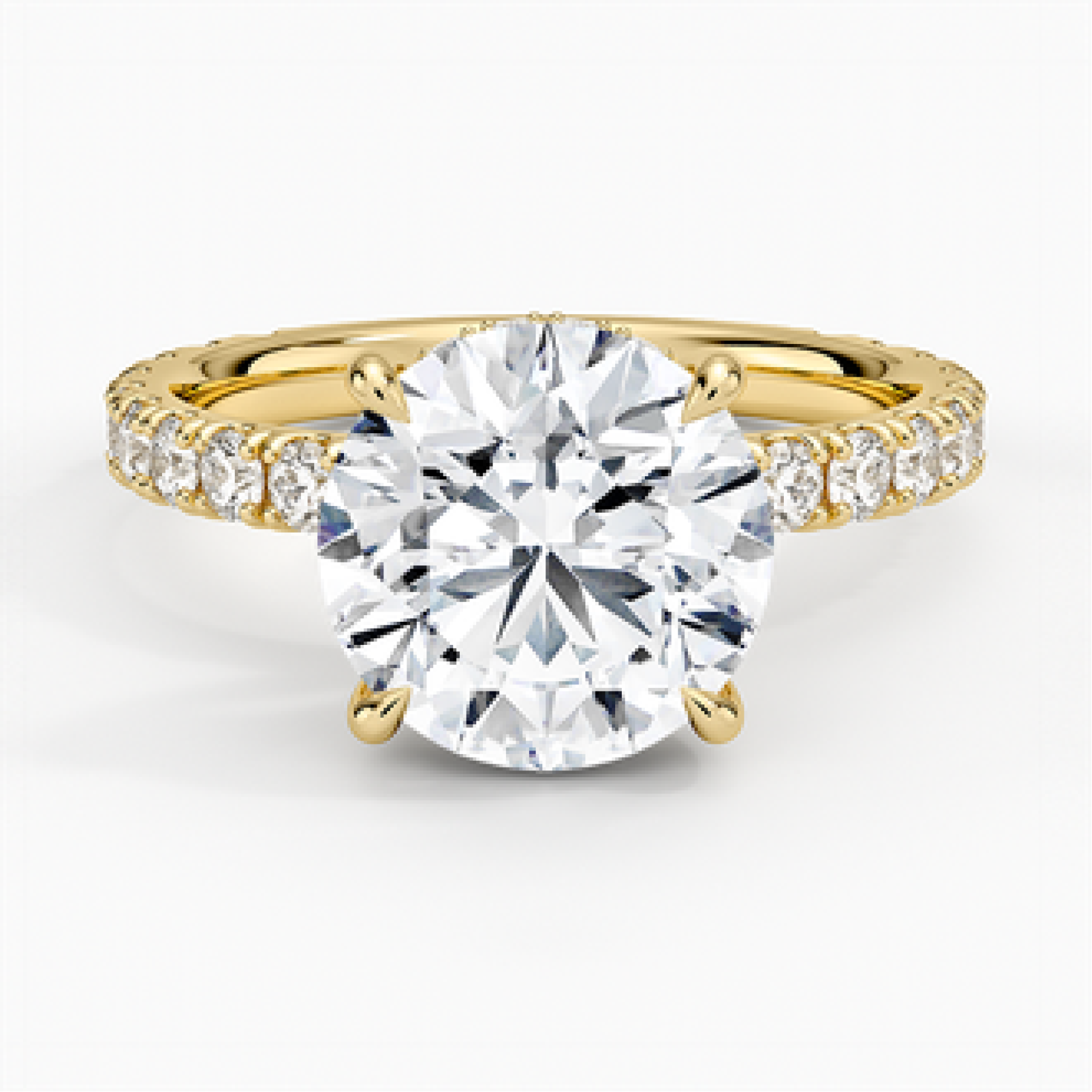 Grand Perfect Fit Three-Quarter with 3ct Round Certified Lab Diamond