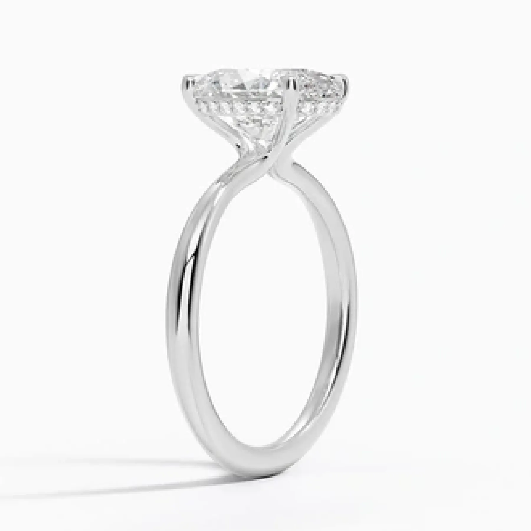 Freesia Hidden Halo with 2.5ct Oval Certified Lab Diamond