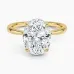 Freesia Hidden Halo with 3ct Oval Certified Lab Diamond