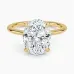Petite Elodie 1.5mm Solitaire with 3ct Oval Certified Lab Diamond