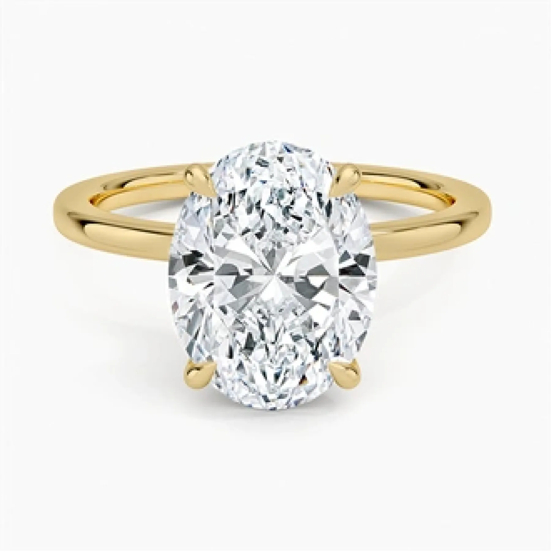 Secret Halo with 3ct Oval Certified Lab Diamond