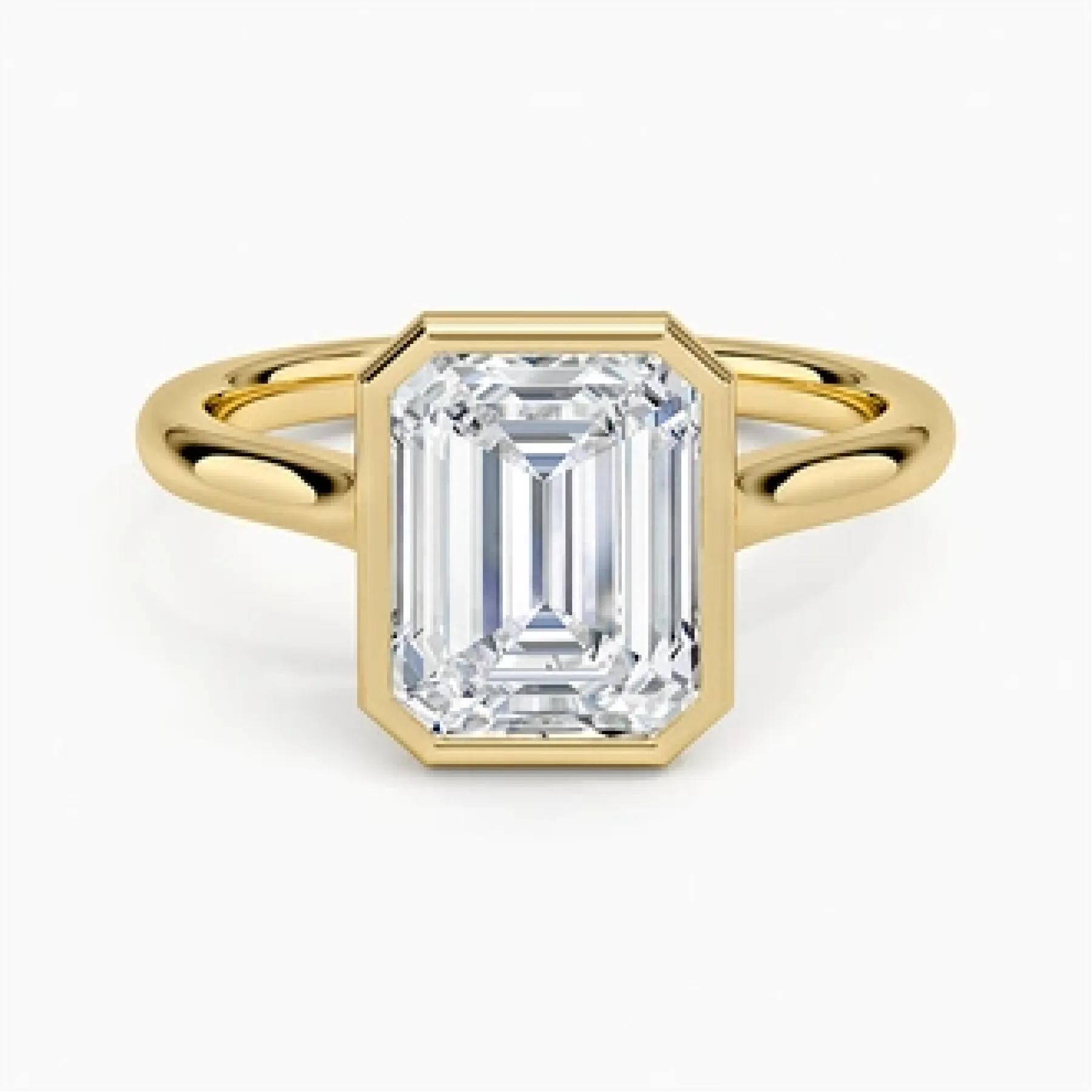 Luna 2mm Bezel with 2ct Emerald Certified Lab Diamond