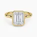 Luna 2mm Bezel with 2ct Emerald Certified Lab Diamond
