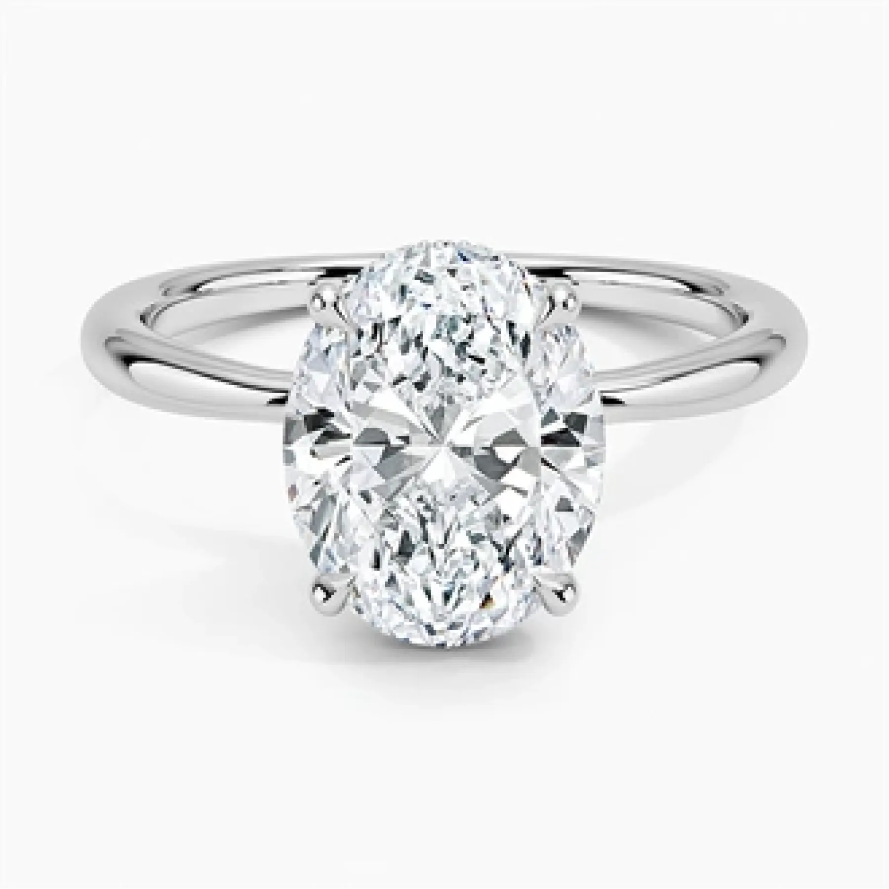 Freesia Hidden Halo with 2.5ct Oval Certified Lab Diamond