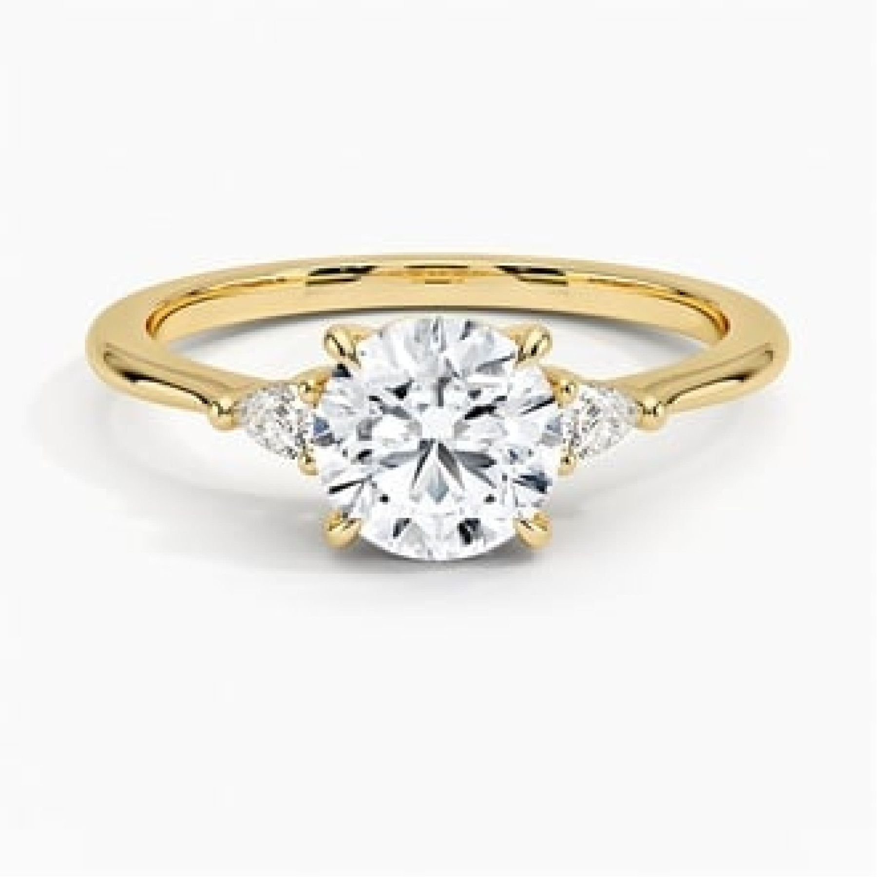Aria Three Stone with 1ct Round Certified Lab Diamond