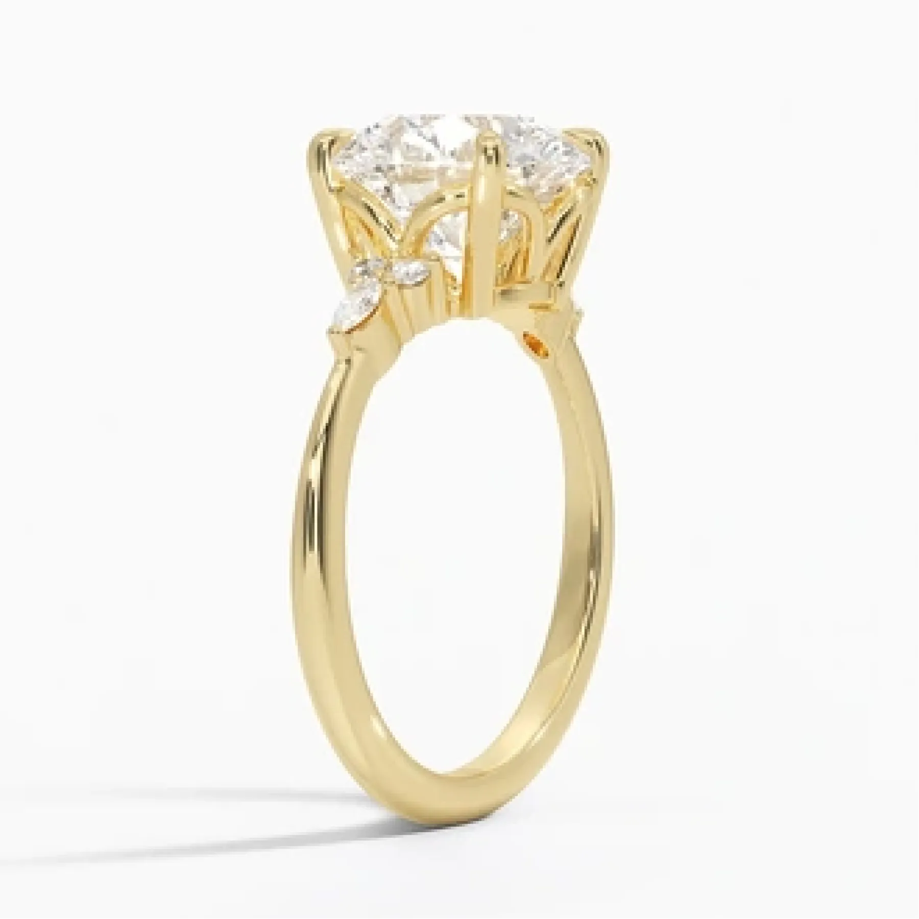 Nadia with 3ct Round Certified Lab Diamond