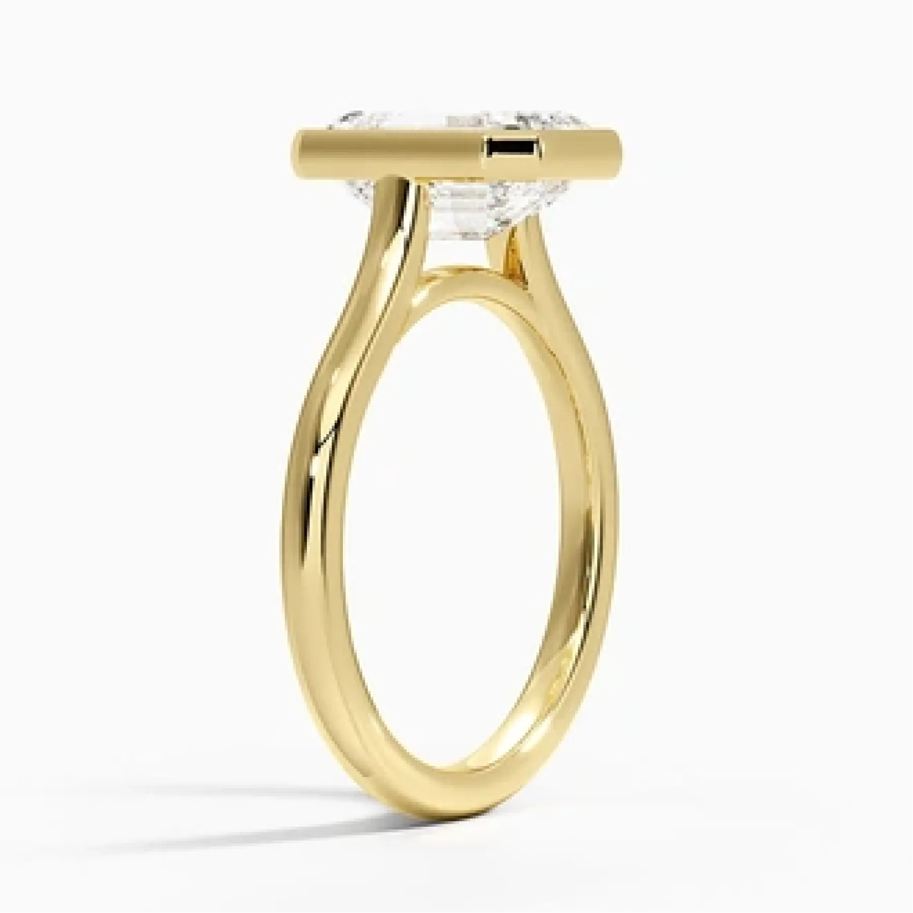 Luna 2mm Bezel with 2ct Emerald Certified Lab Diamond