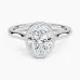 Luna 2mm Bezel with 2ct Oval Certified Lab Diamond