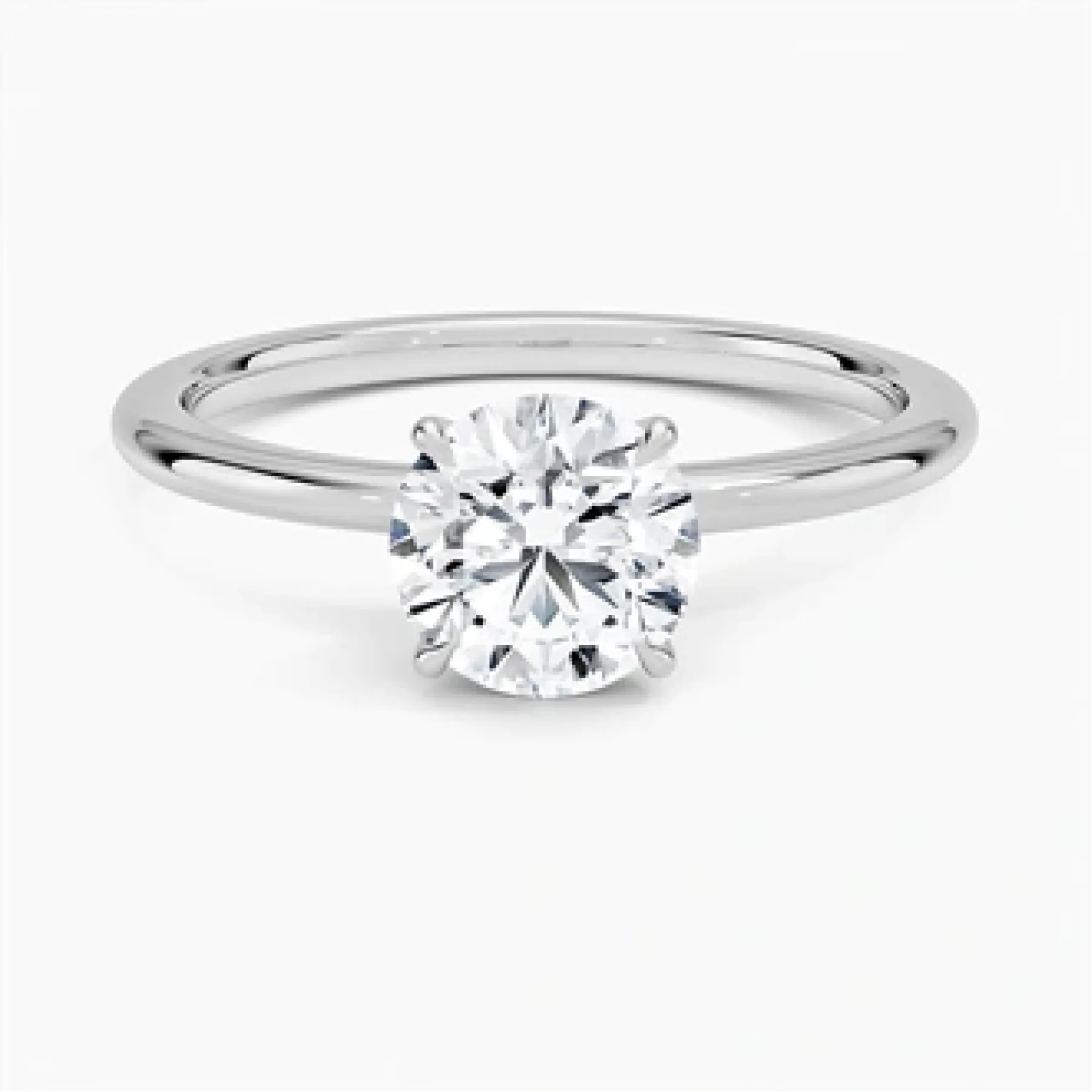 Petite Elodie 1.5mm Solitaire with 1ct Round Certified Lab Diamond