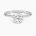 Petite Elodie 1.5mm Solitaire with 1ct Round Certified Lab Diamond