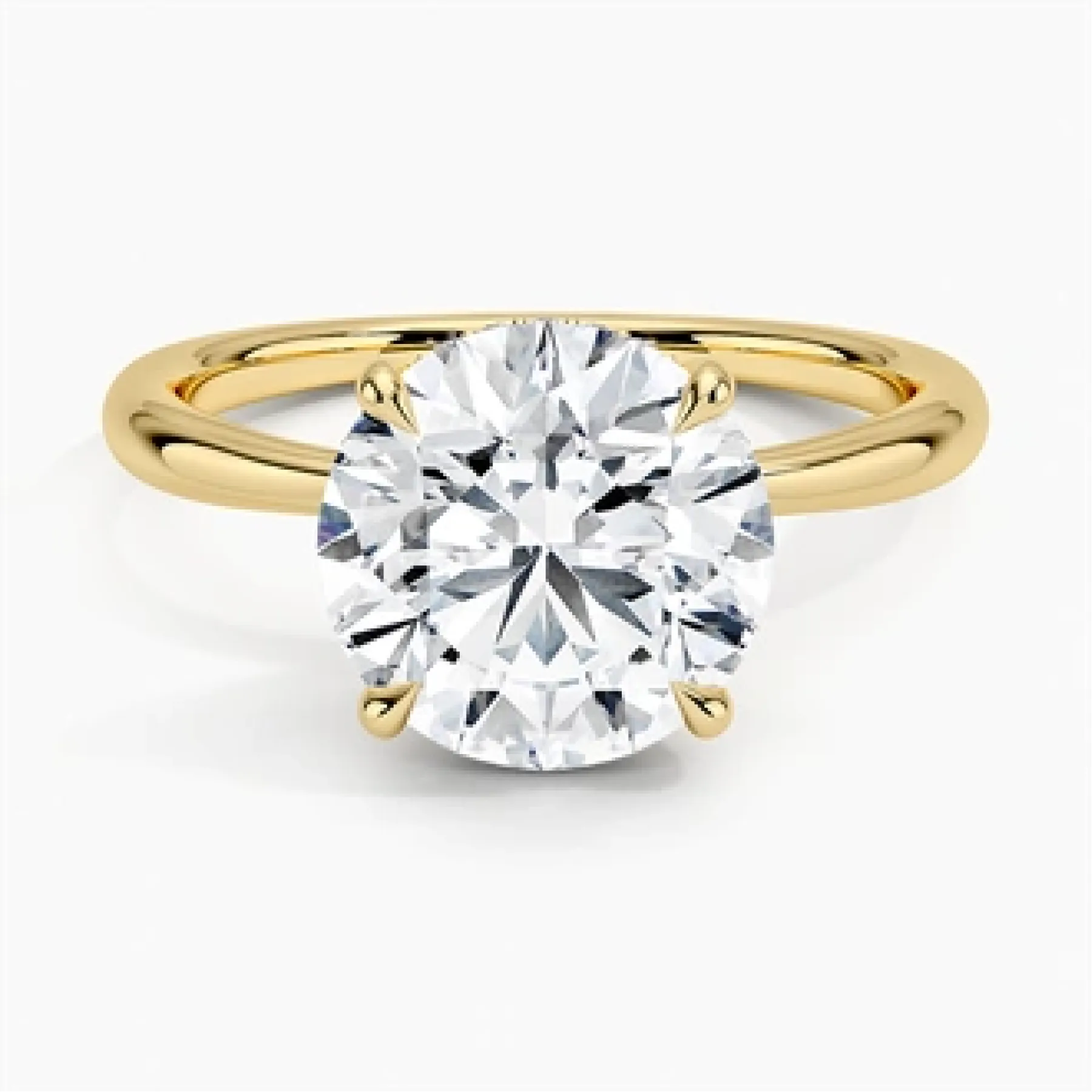 Freesia Hidden Halo with 3ct Round Certified Lab Diamond