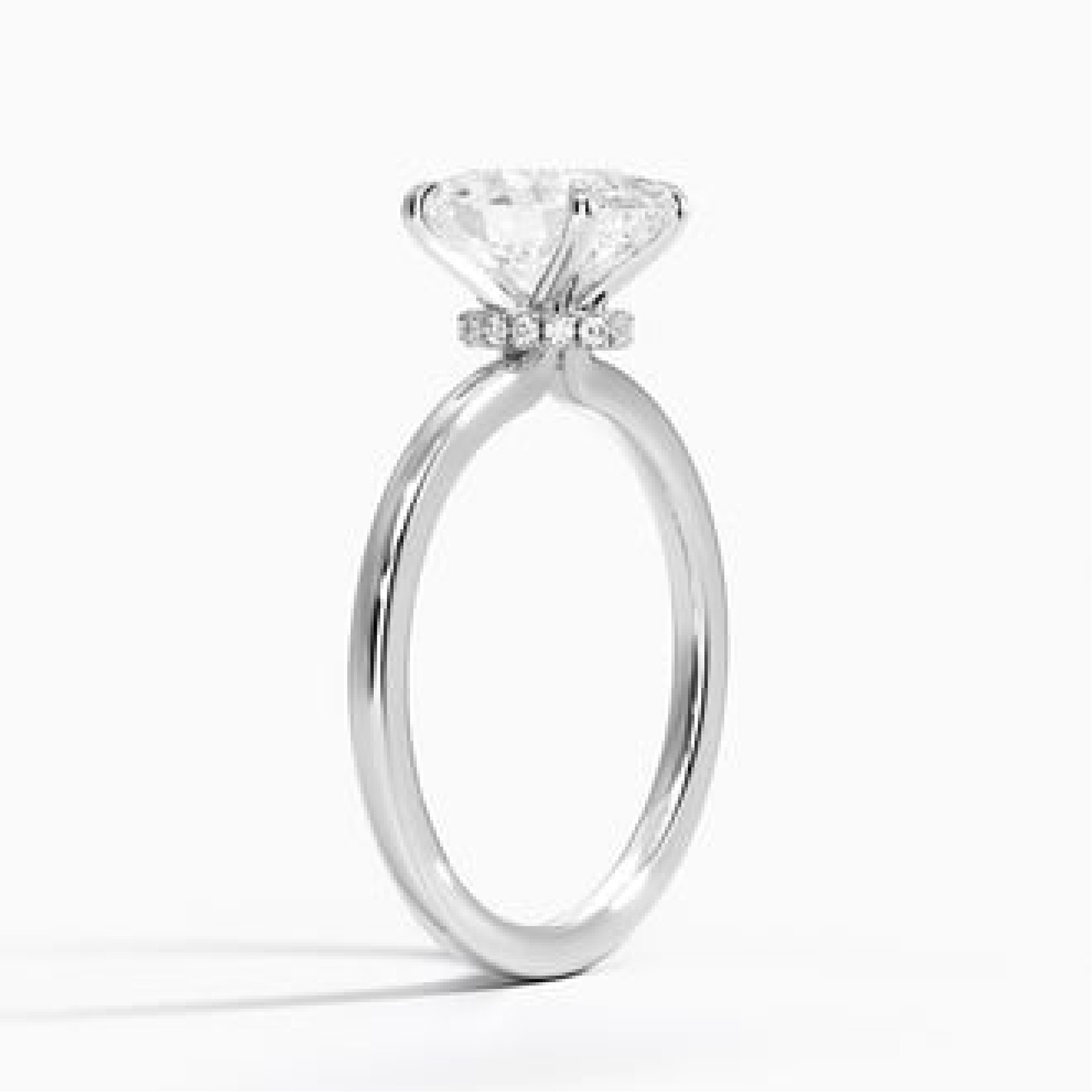 Secret Halo with 2ct Oval Certified Lab Diamond