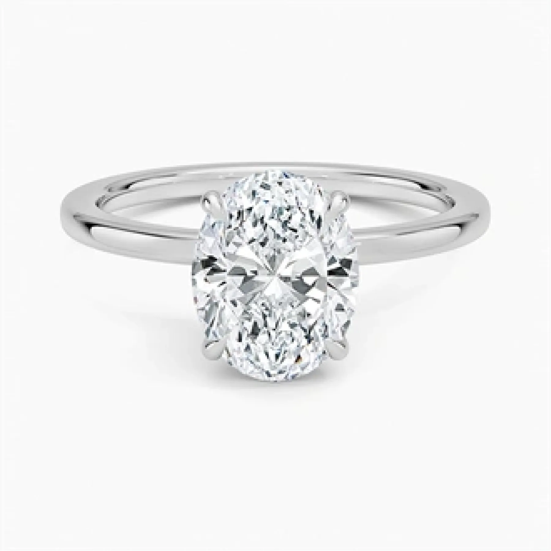 Secret Halo with 2ct Oval Certified Lab Diamond