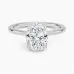 Secret Halo with 2ct Oval Certified Lab Diamond