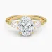 Opera Three Stone with 2ct Oval Certified Lab Diamond