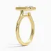 Luna 2mm Bezel Ring with 3ct Emerald Certified Lab Diamond