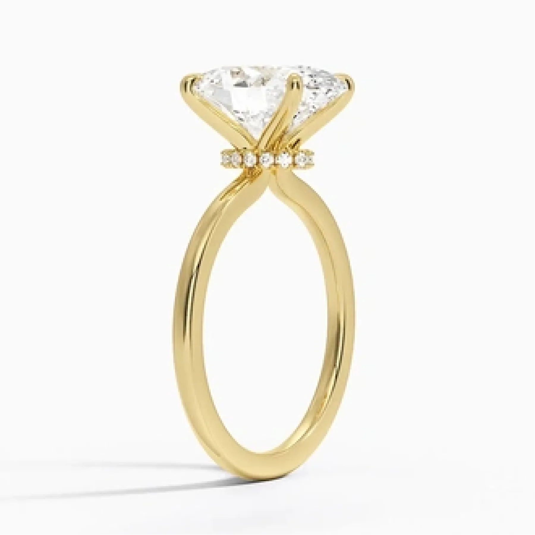 Secret Halo with 3ct Oval Certified Lab Diamond