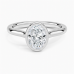 Luna 2mm Bezel with 1ct Oval Certified Lab Diamond