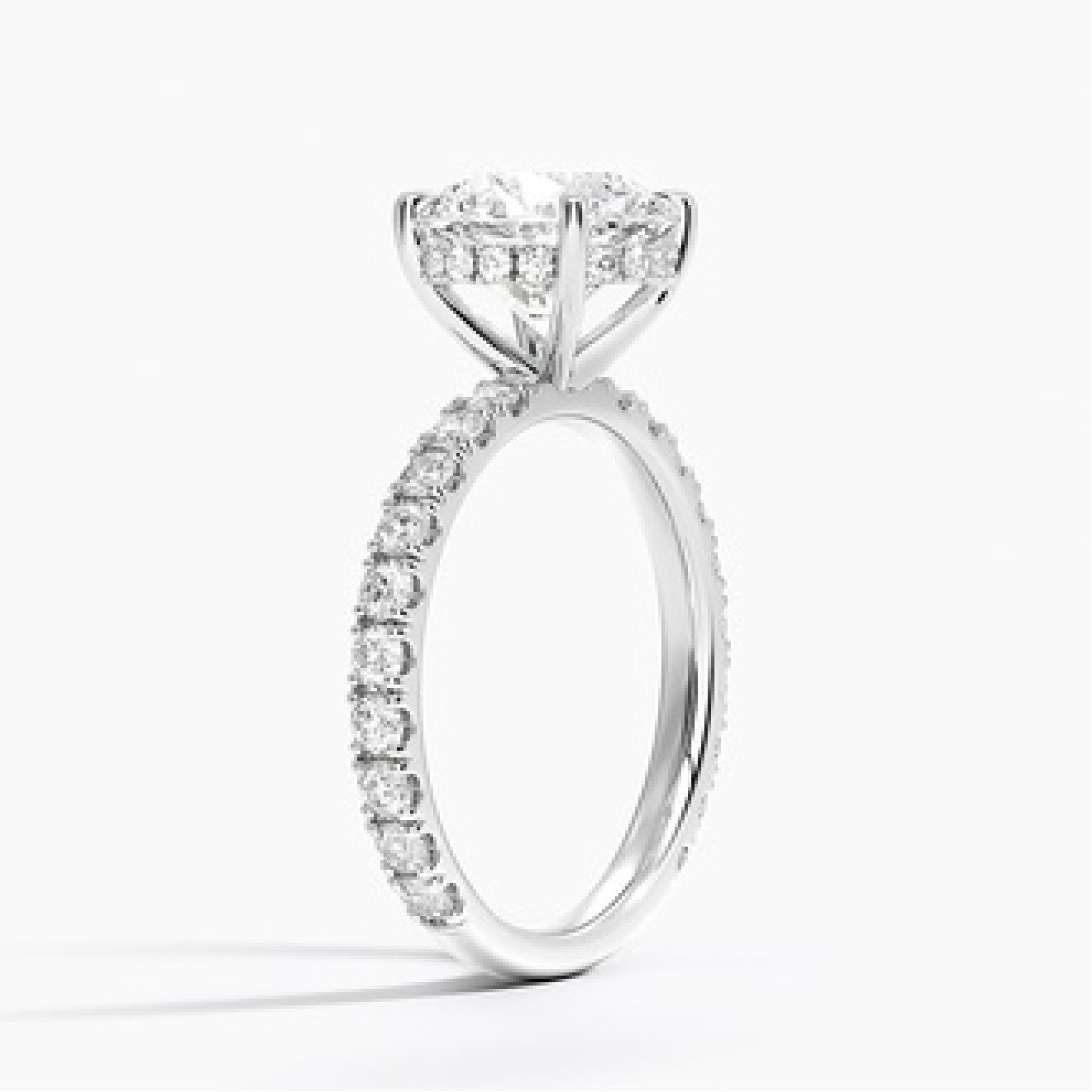 Grand Perfect Fit Three-Quarter with 2.5ct Round Certified Lab Diamond
