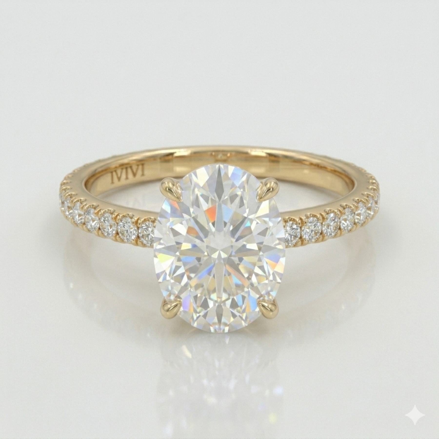 Grand Perfect Fit Three-Quarter with 2.5ct Round Certified Lab Diamond