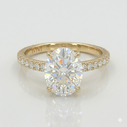 Grand Perfect Fit Three-Quarter with 2.5ct Round Certified Lab Diamond