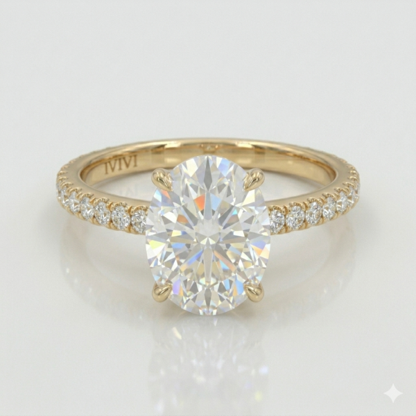 Aria Three Stone with 1ct Round Certified Lab Diamond