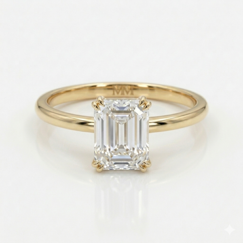 Petite Elodie 1.5mm Solitaire with 3ct Oval Certified Lab Diamond
