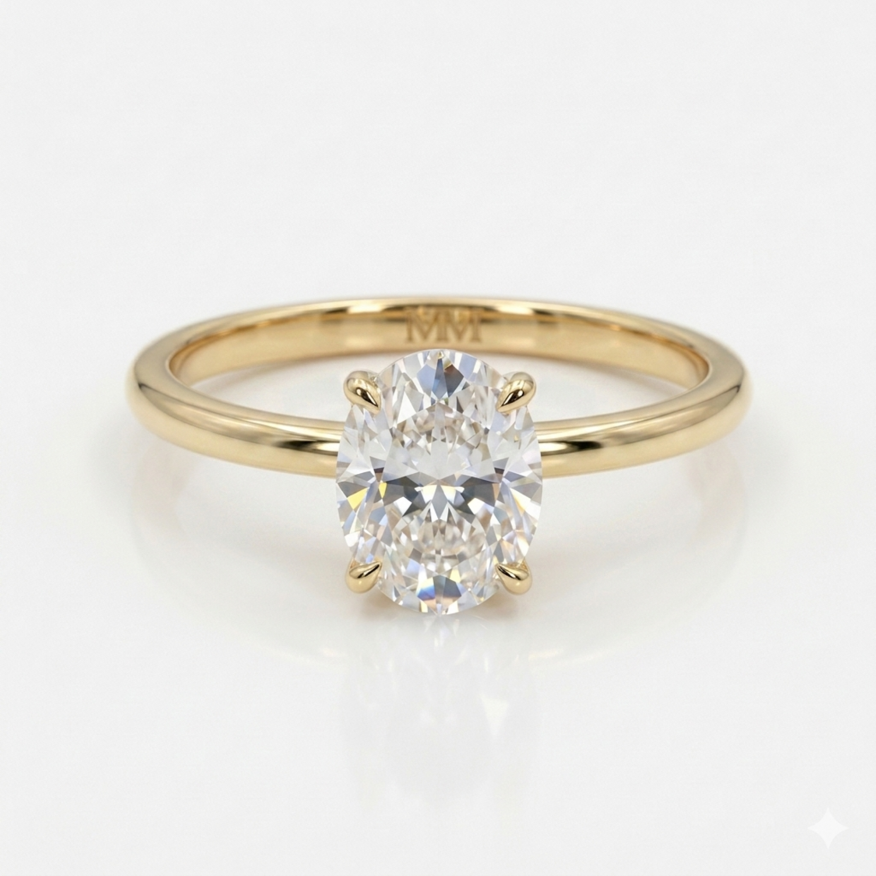 Nadia with 3ct Oval Certified Lab Diamond