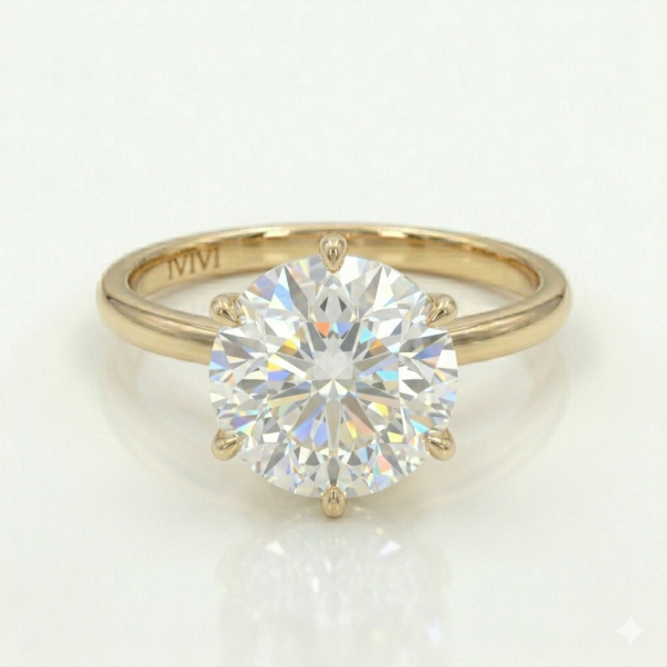 Petite Elodie 1.5mm Solitaire with 2ct Emerald Certified Lab Diamond